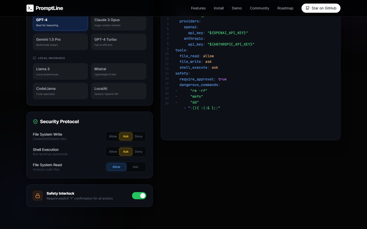 PromptLine — Rust CLI